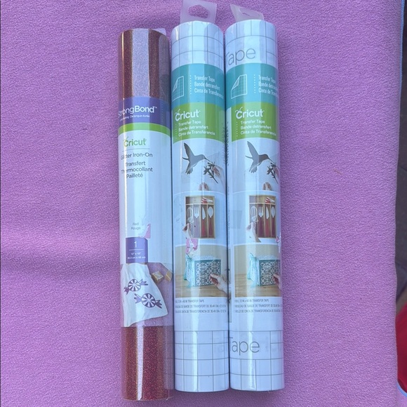 Cricut Glitter Iron-On and Transfer Tape Trio - Picture 1 of 4